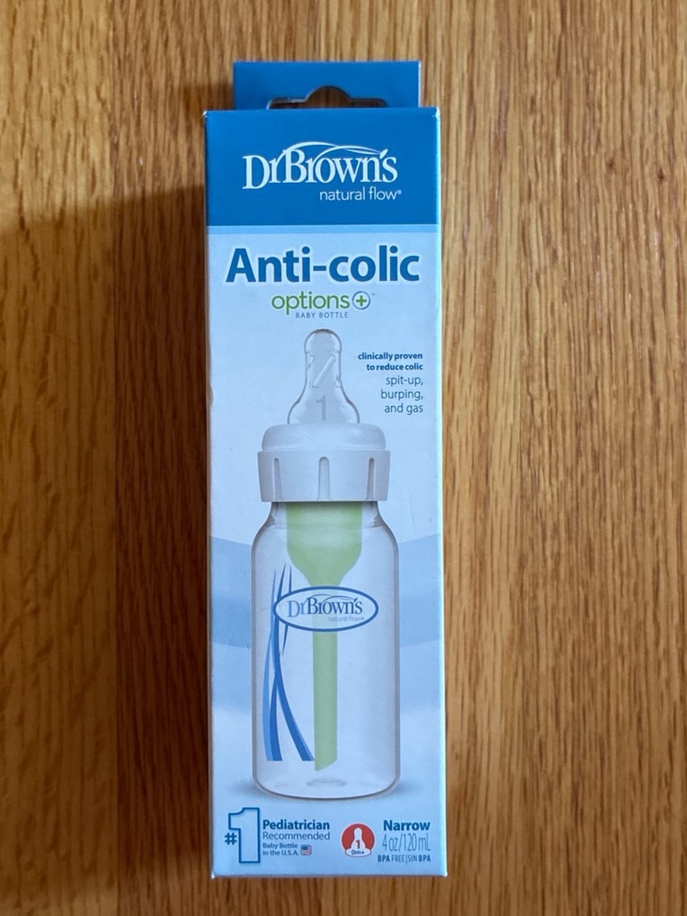Dr. Brown's Anti-Colic Baby Bottle - White and Green
